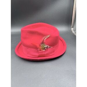 Montique International Felt Red Hat H-48 Size L Wool